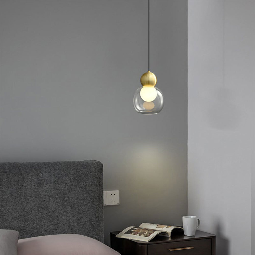 VASELAMPS - Modern Simplicity Clear Glass Pendant Light-VaseLamps