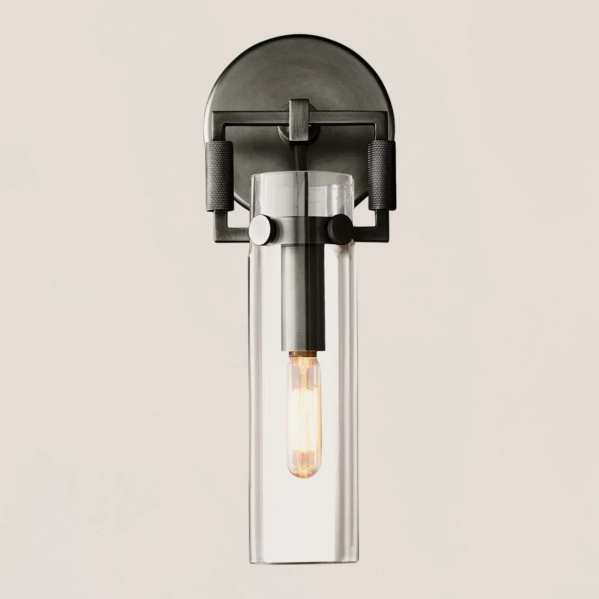 Machinist Glass Cylinder Sconce-VaseLamps