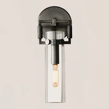 Machinist Glass Cylinder Sconce-VaseLamps