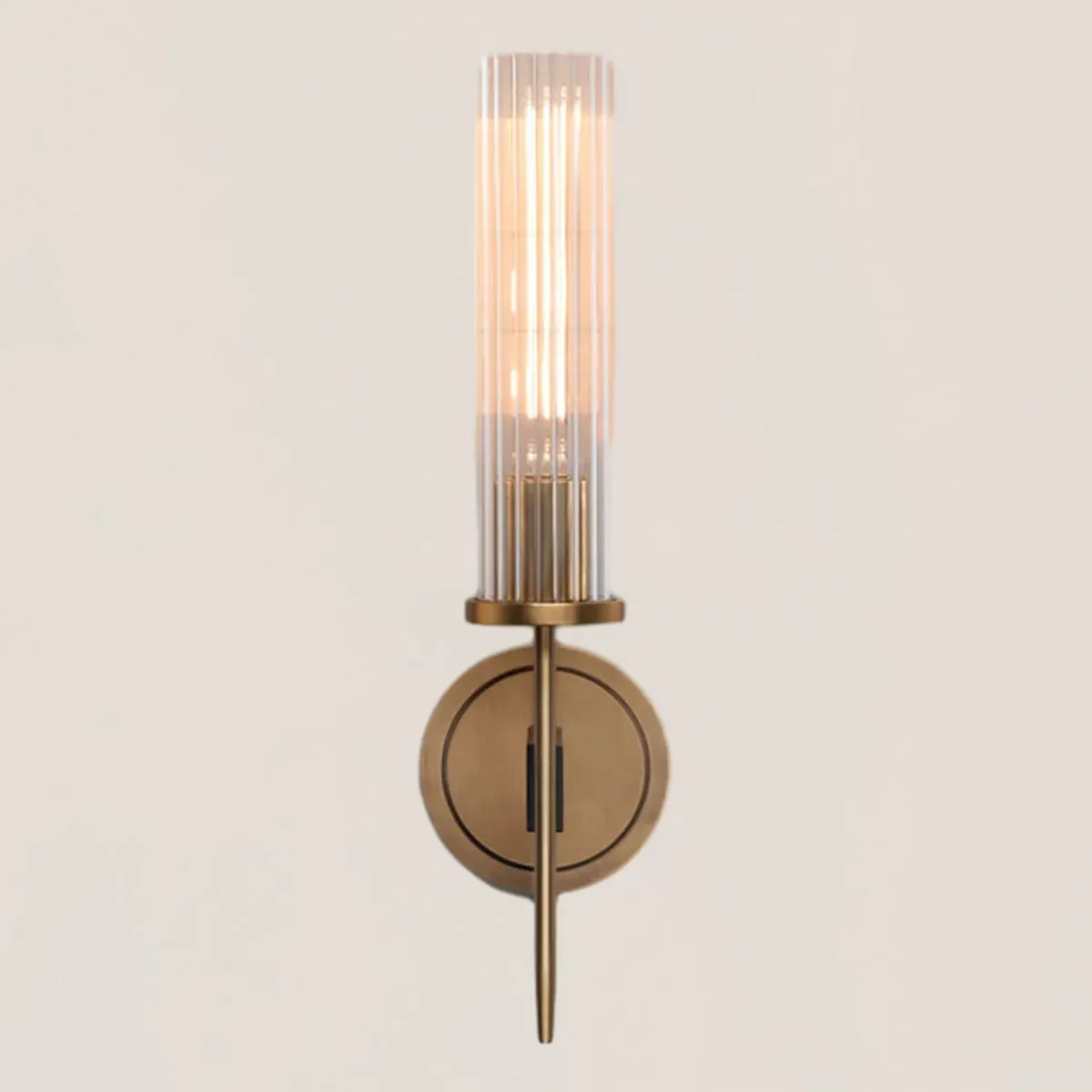 Alouette Brass Glass Wall Sconce-VaseLamps