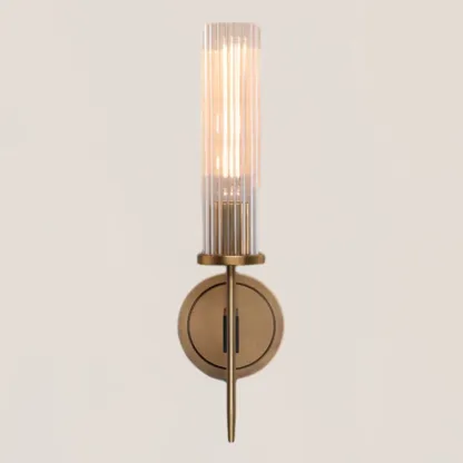 Alouette Brass Glass Wall Sconce-VaseLamps