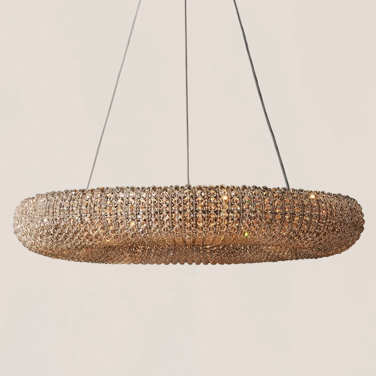 Halo Crystal Round LED Chandelier-VaseLamps