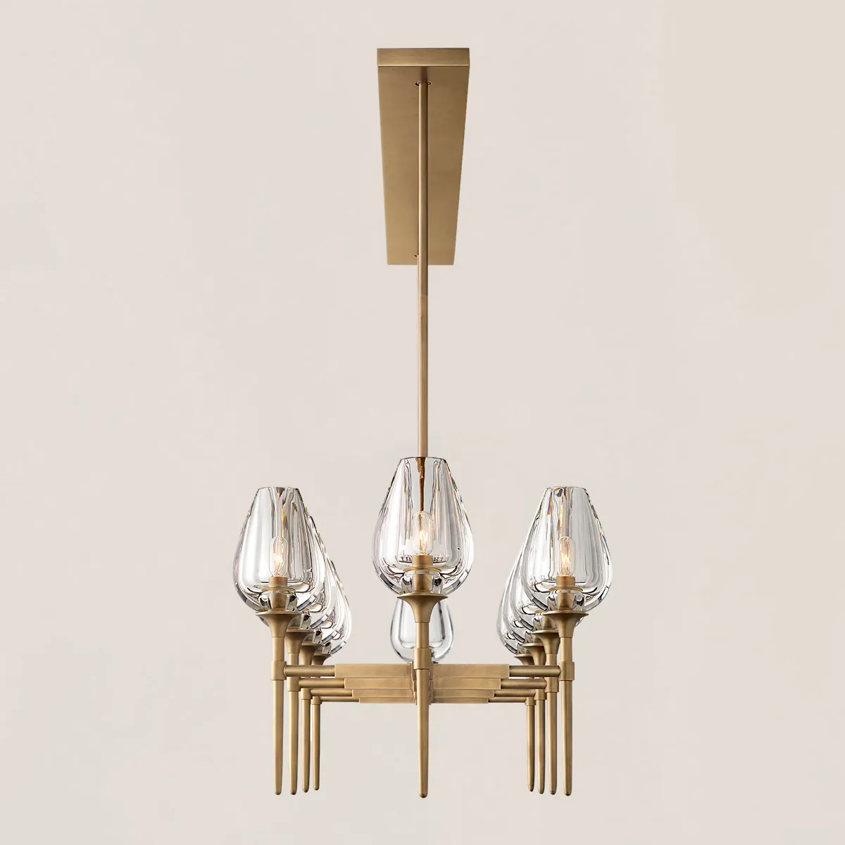 Tulip Crystal Linear Chandelier-VaseLamps