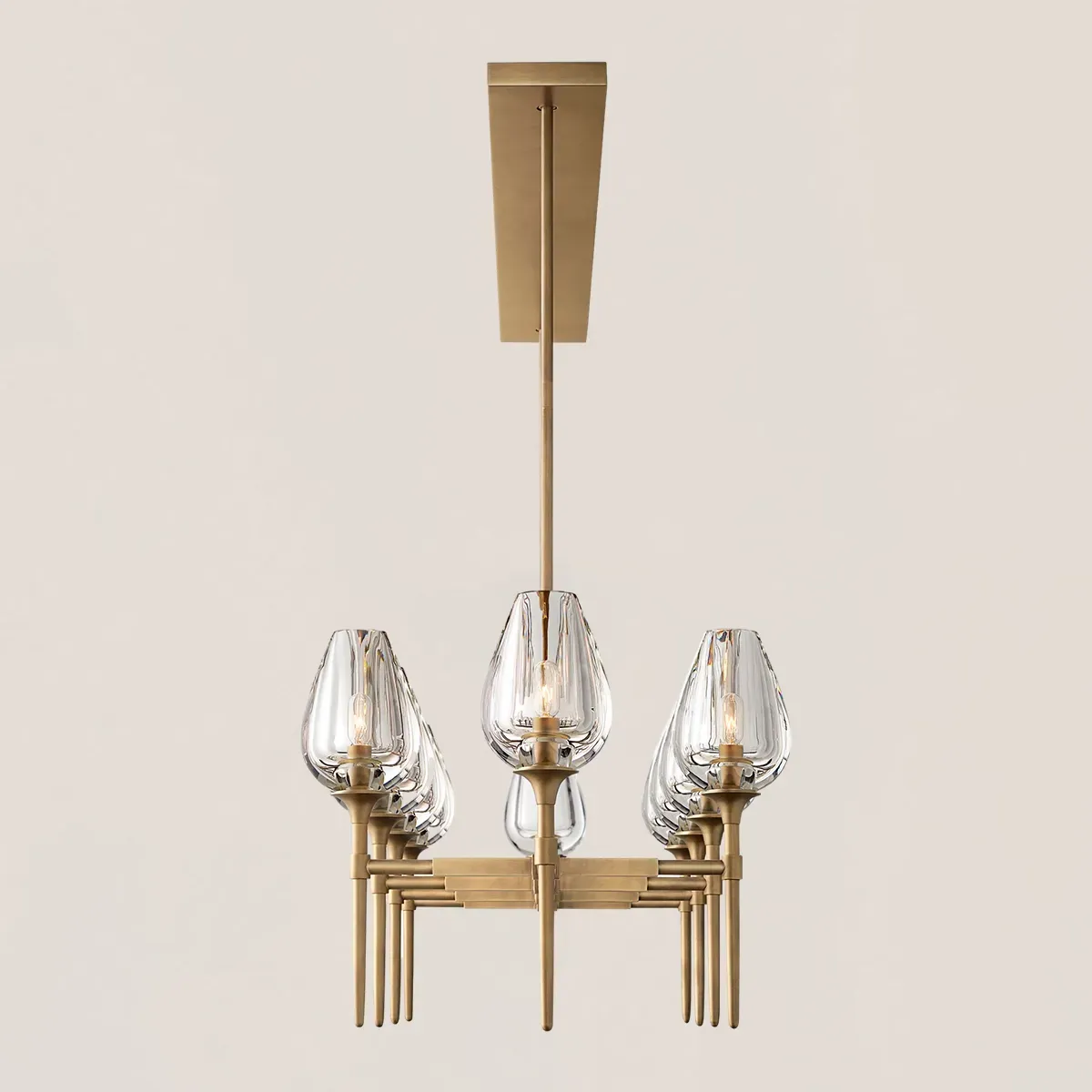 Tulip Crystal Linear Chandelier-VaseLamps
