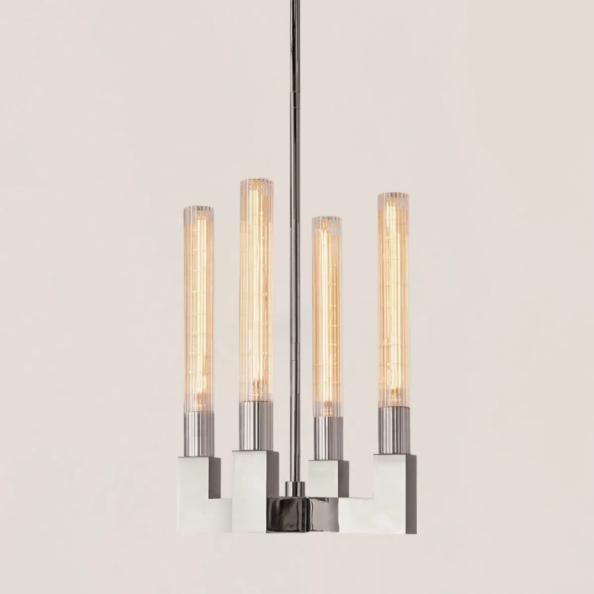 VASELAMPS - Flute Glass Pendant 72inch-VaseLamps