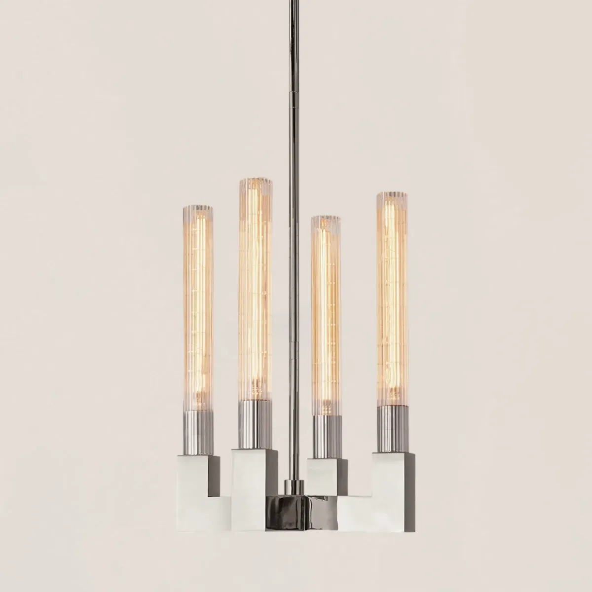 VASELAMPS - Flute Glass Pendant 72inch-VaseLamps