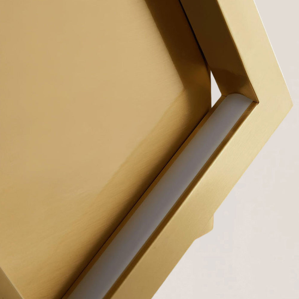 VASELAMPS - Simple Square Brass Wall Sconce-VaseLamps