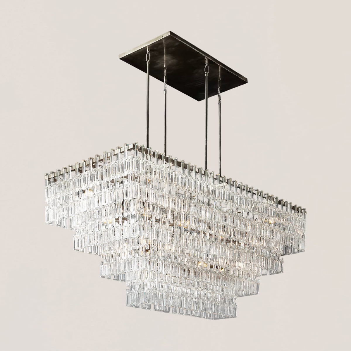 Marignan 3/4-Tier Rectangular Chandelier-VaseLamps
