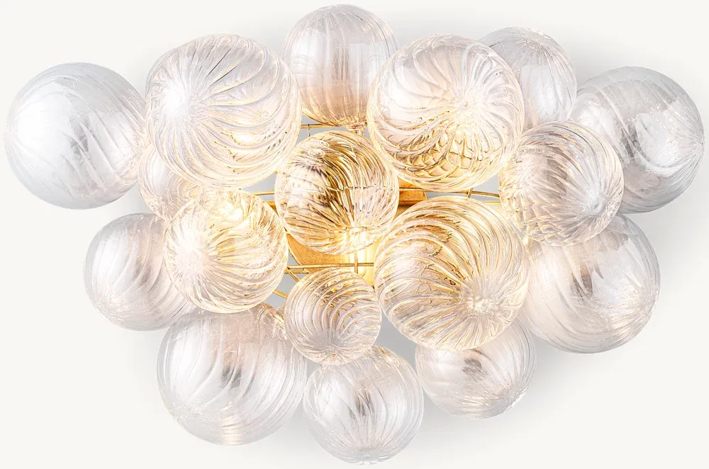Talia Glass Orbs Round Sconce-VaseLamps