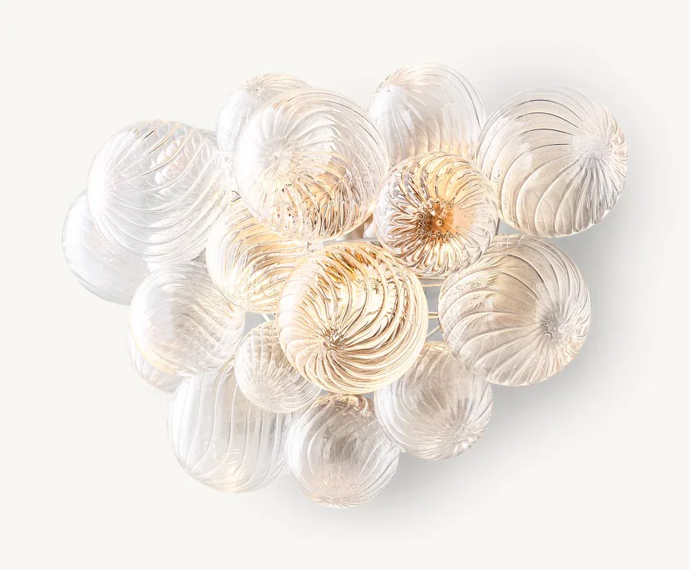 Talia Glass Orbs Round Sconce-VaseLamps