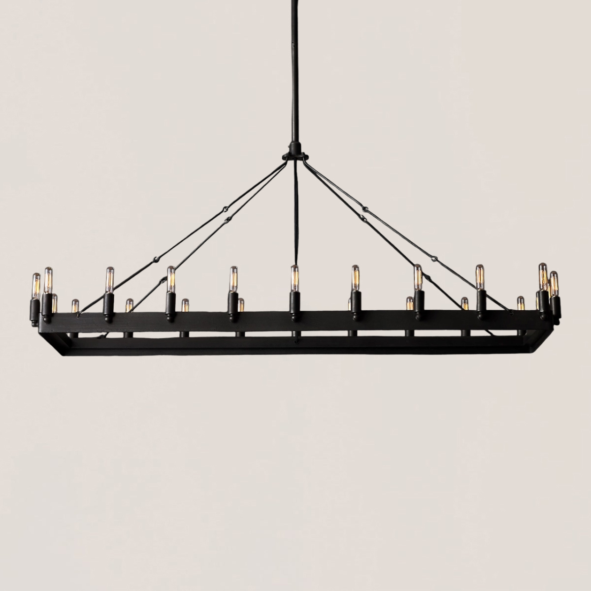 Camino Vintage Filament Rectangular Chandelier-VaseLamps