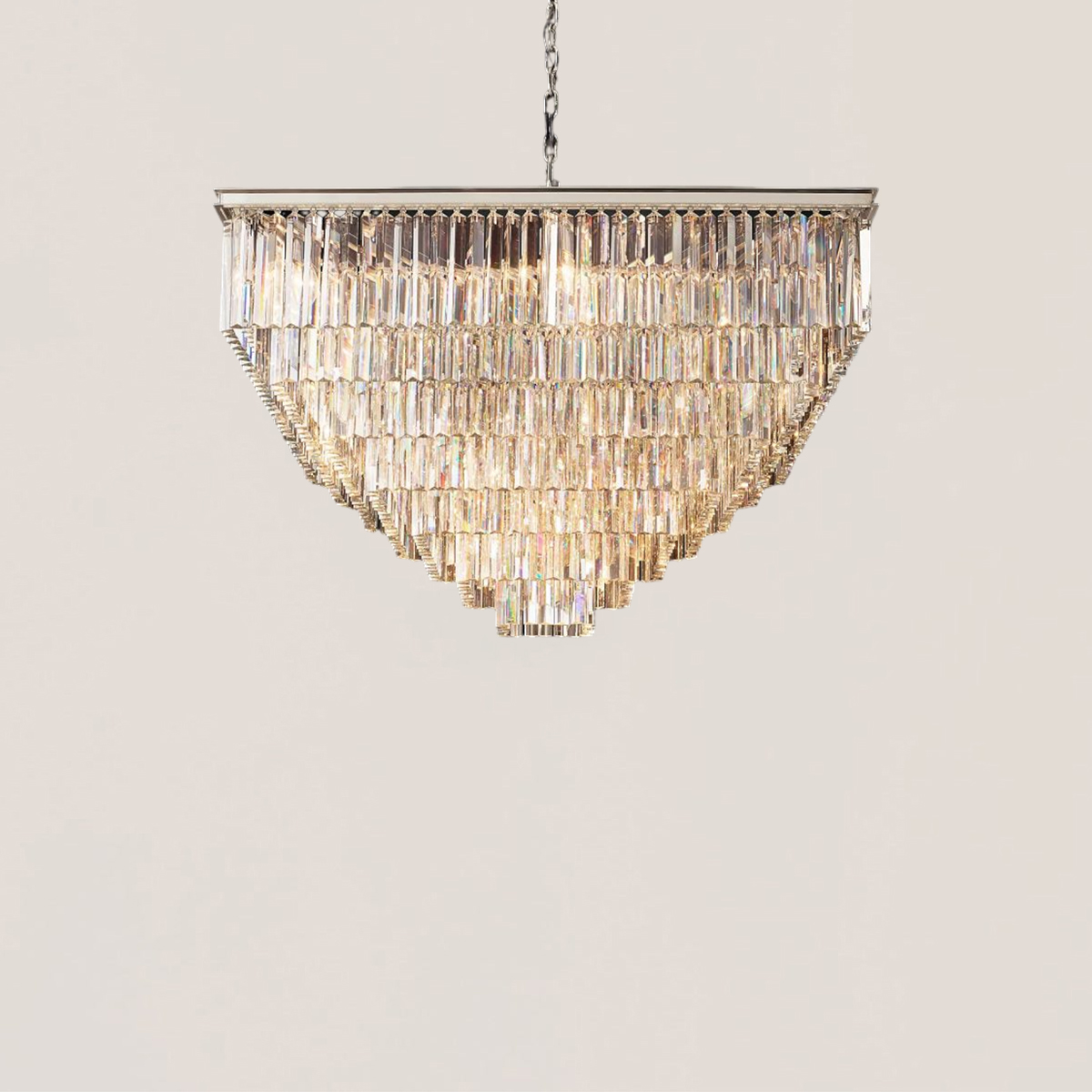 1920s Odeon Square Chandelier-VaseLamps