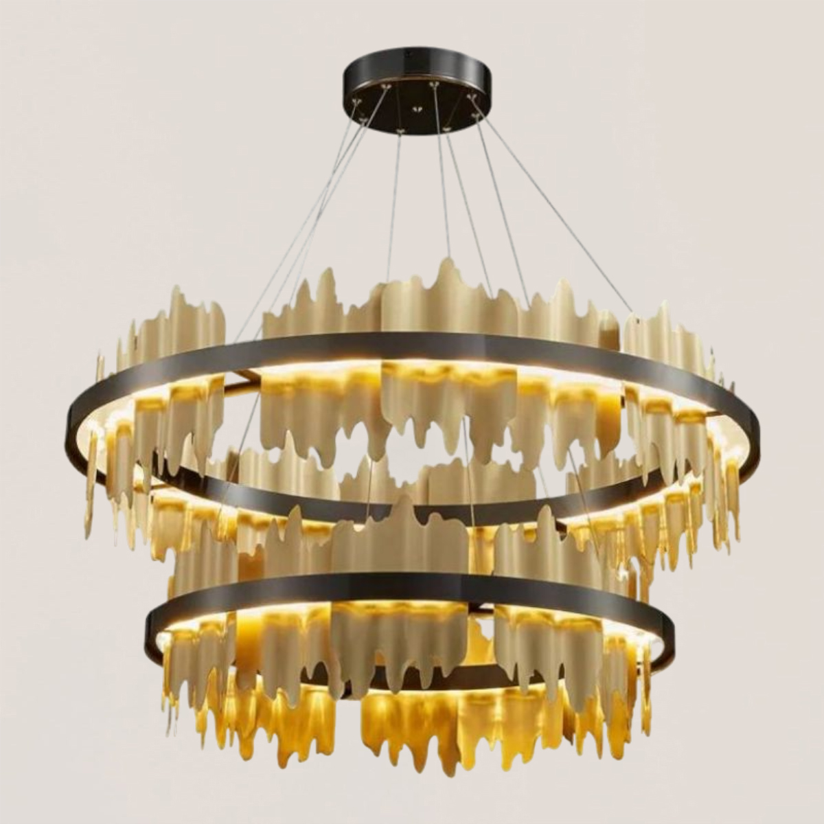 VASELAMPS - 2-Tier Modern Round Chandelier-VaseLamps