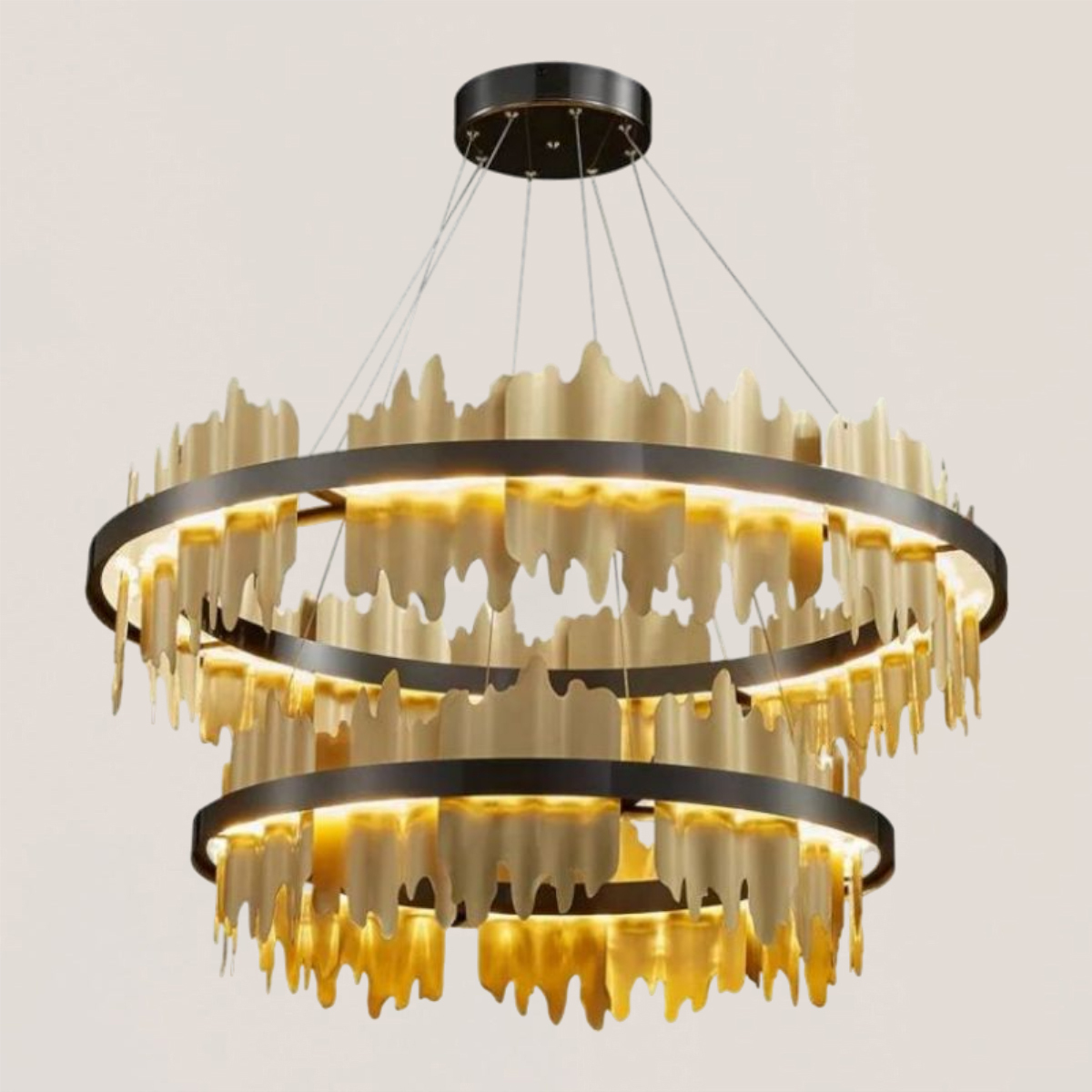 VASELAMPS - 2-Tier Modern Round Chandelier-VaseLamps