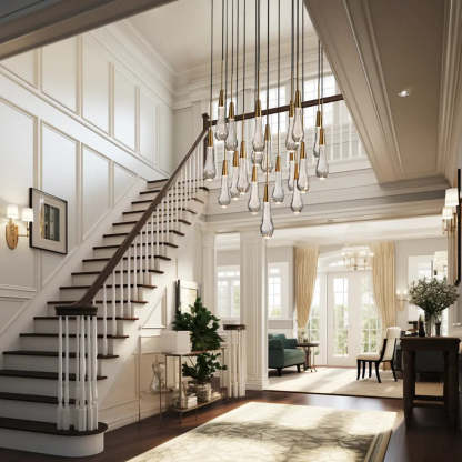 Solitaire Round Chandelier-VaseLamps