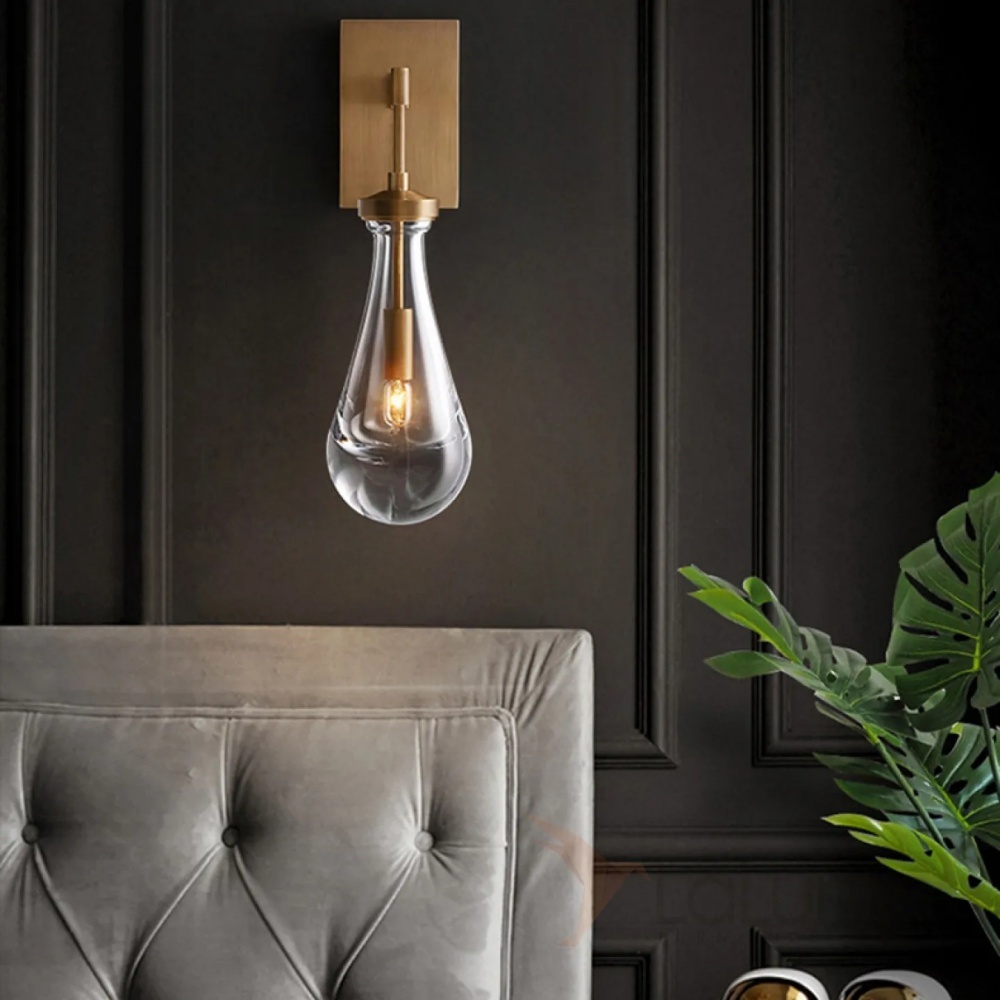 Raindrop Glass Wall Sconce-VaseLamps