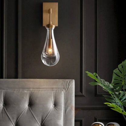 Raindrop Glass Wall Sconce-VaseLamps