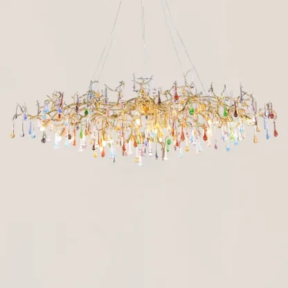 VASELAMPS - Colorful Crystal Glass Dining Branch Chandelier-VaseLamps