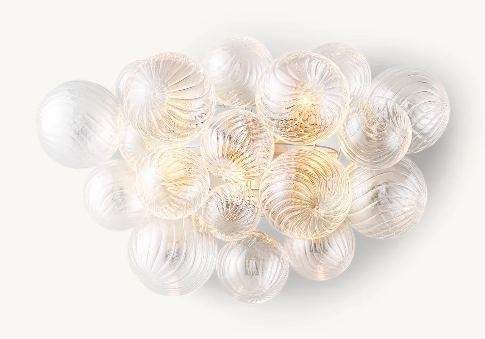 Talia Glass Orbs Round Sconce-VaseLamps