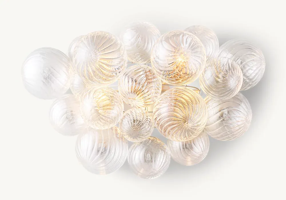Talia Glass Orbs Round Sconce-VaseLamps