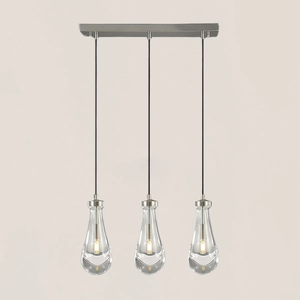 VASELAMPS - 3-light Rectangular Chandelier