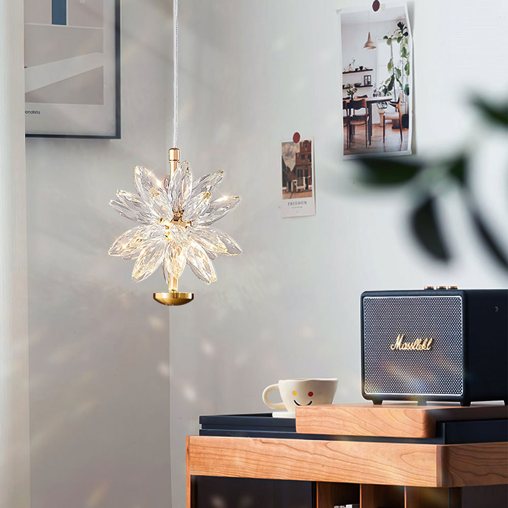 VASELAMPS - Ice Flower Crystal Pendant Lamp-VaseLamps