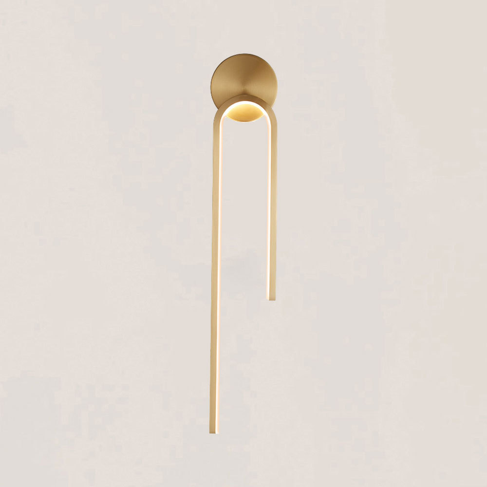 VASELAMPS - Minimalist Light Luxury Brass Wall Sconce-VaseLamps
