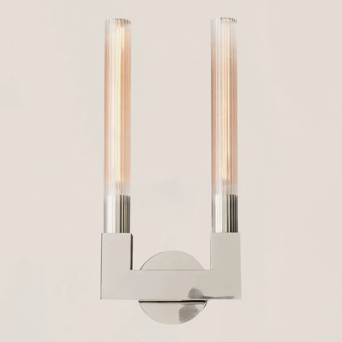 Cannele Glass Double Wall Sconce-VaseLamps