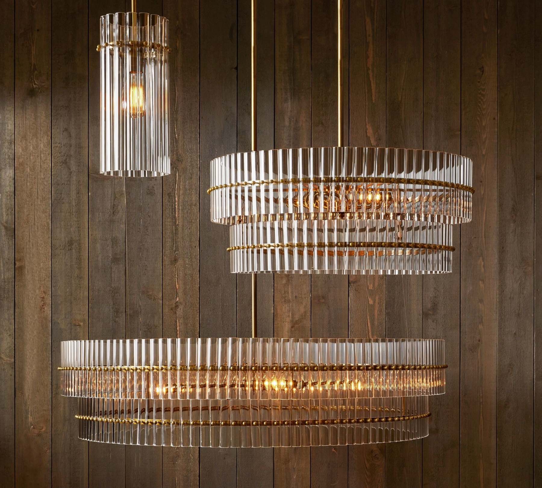 Molly Crystal Round Chandlier-VaseLamps