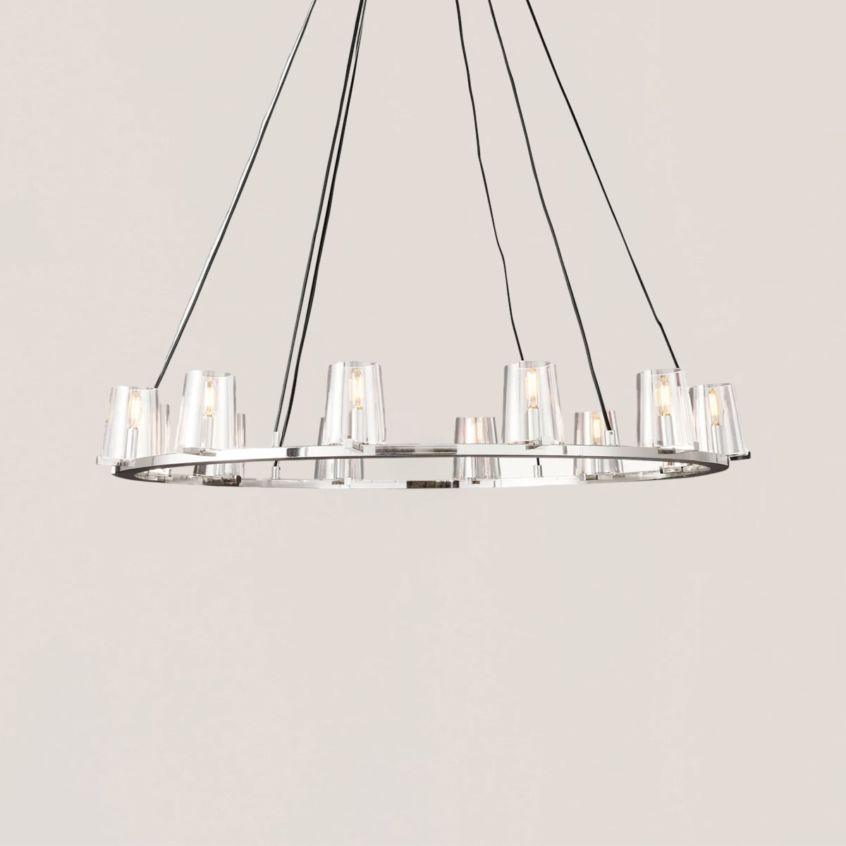Pauillac Glass Round Chandelier 48"-VaseLamps