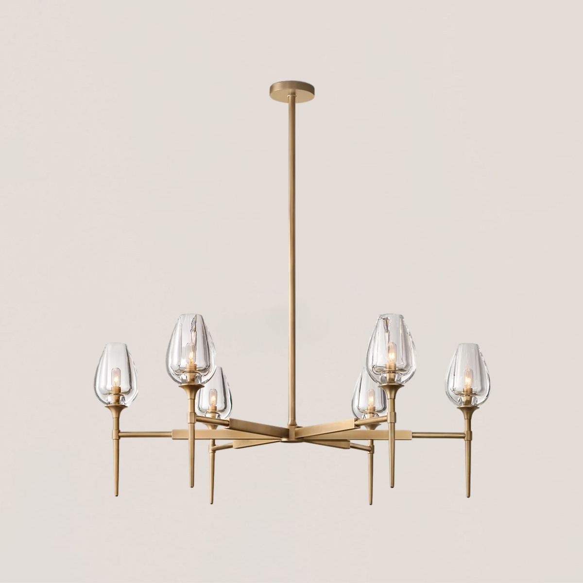 Tulip Crystal Round Chandelier-VaseLamps