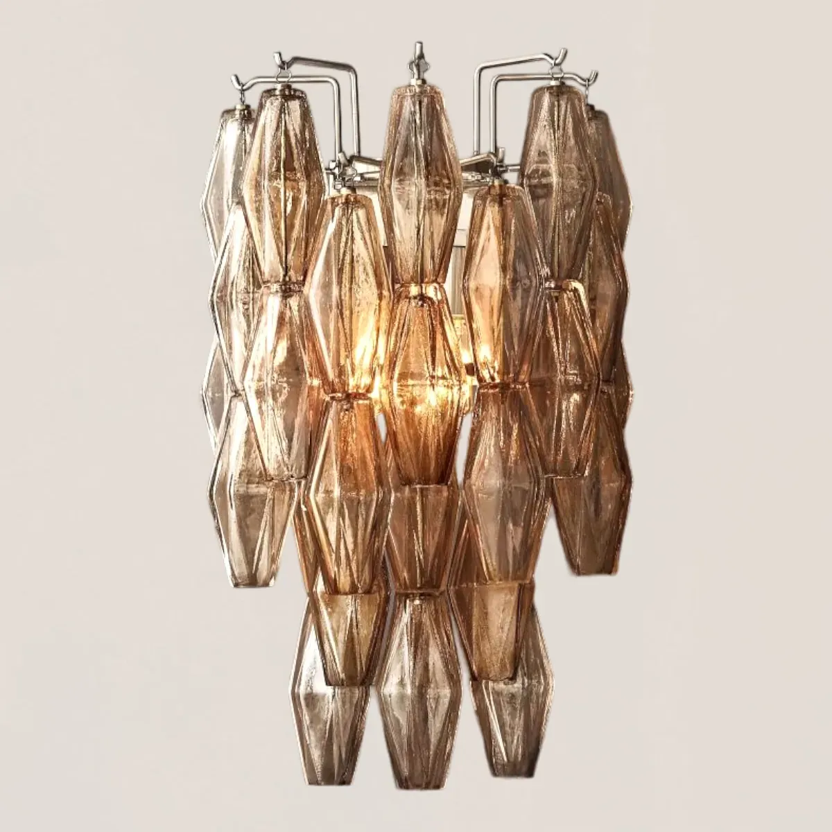 Chiara Glass Short Wall Sconce-VaseLamps