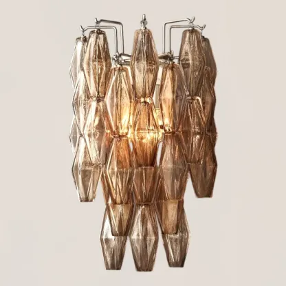 Chiara Glass Short Wall Sconce-VaseLamps