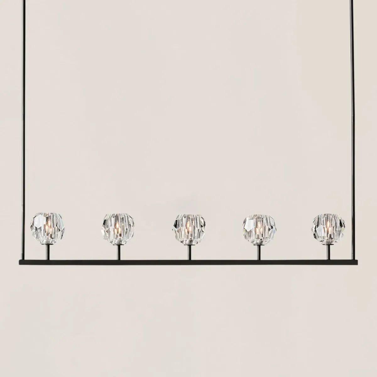 Boule De Crystal Linear Chandelier-VaseLamps