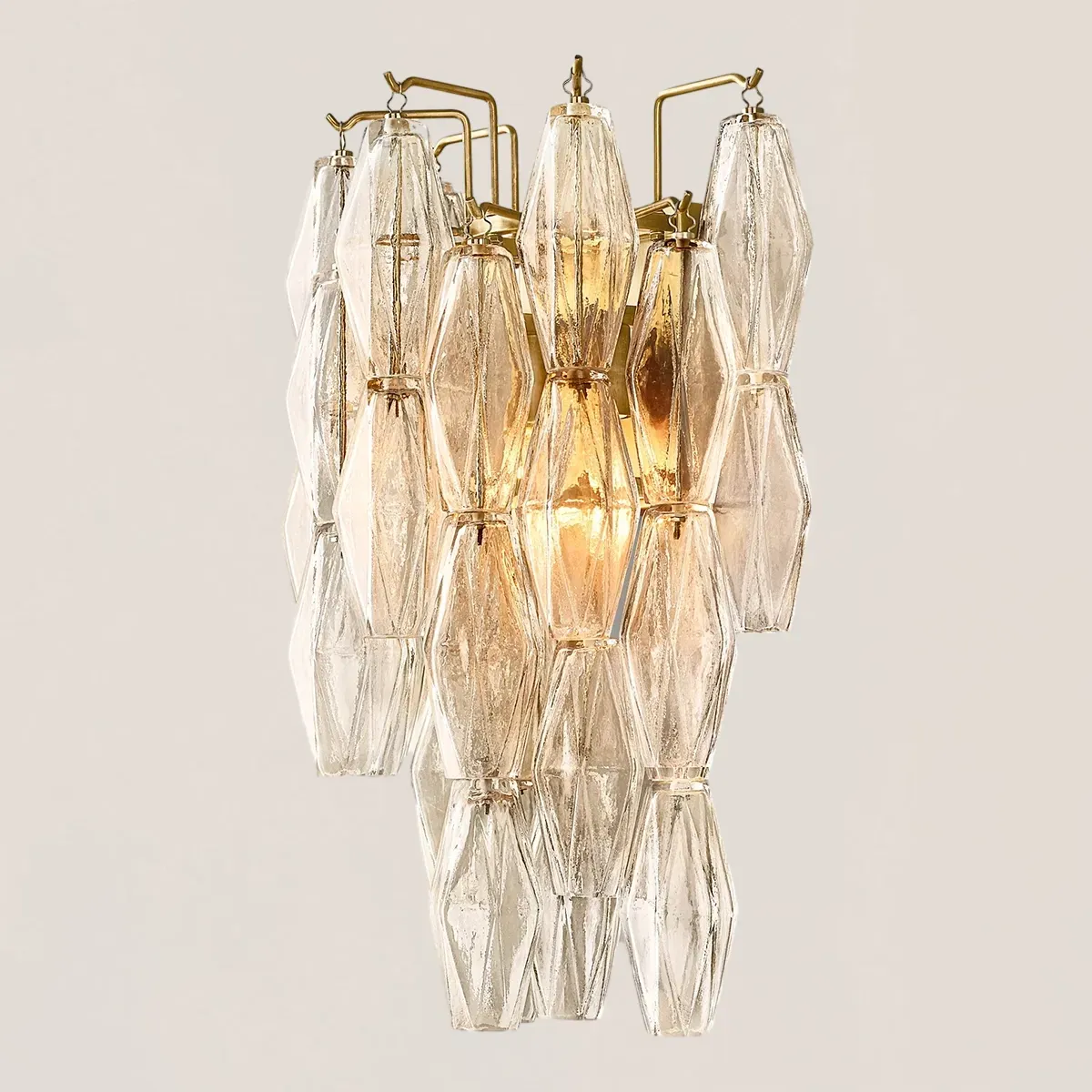 Chiara Glass Short Wall Sconce-VaseLamps