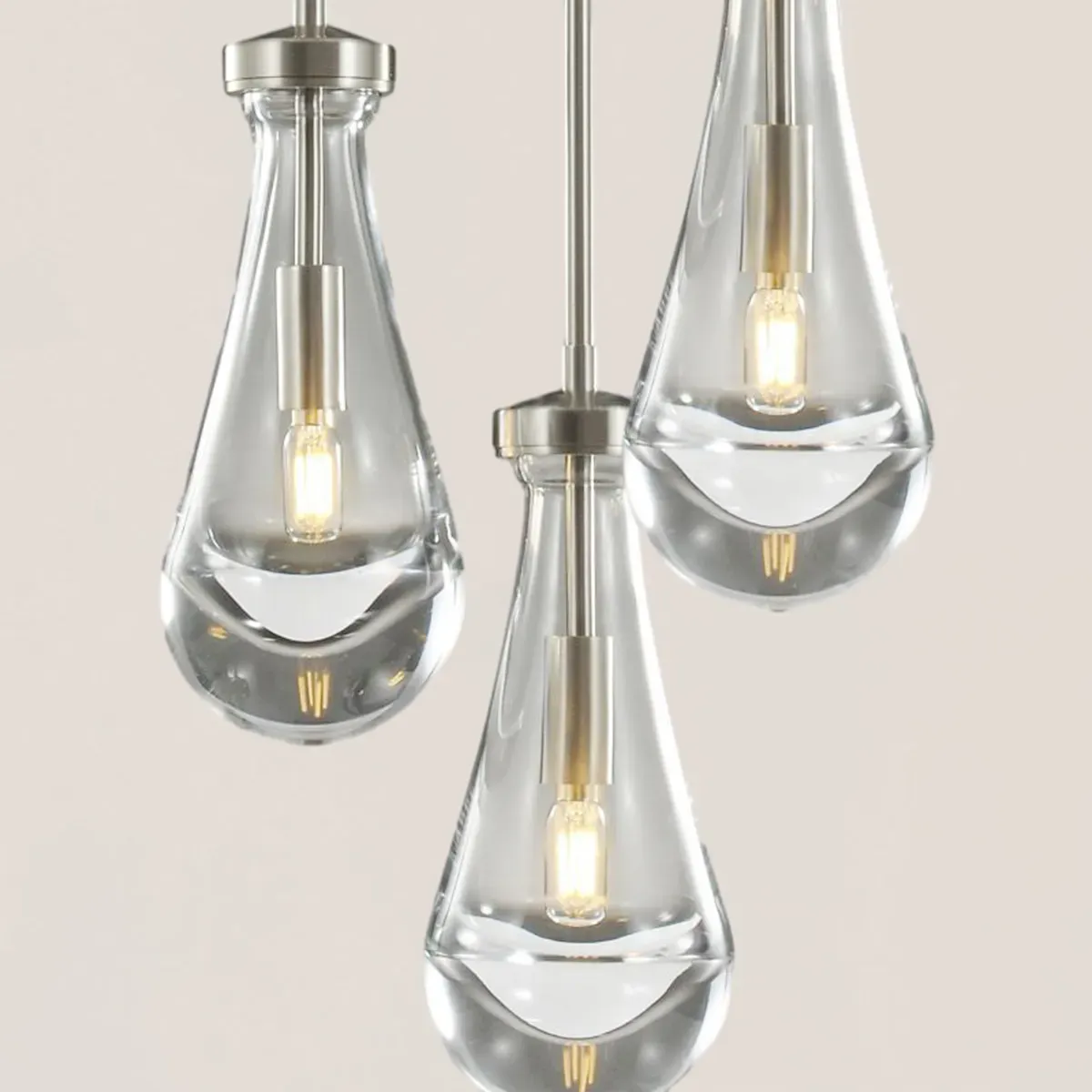 Raindrop Rod Round Chandelier-VaseLamps