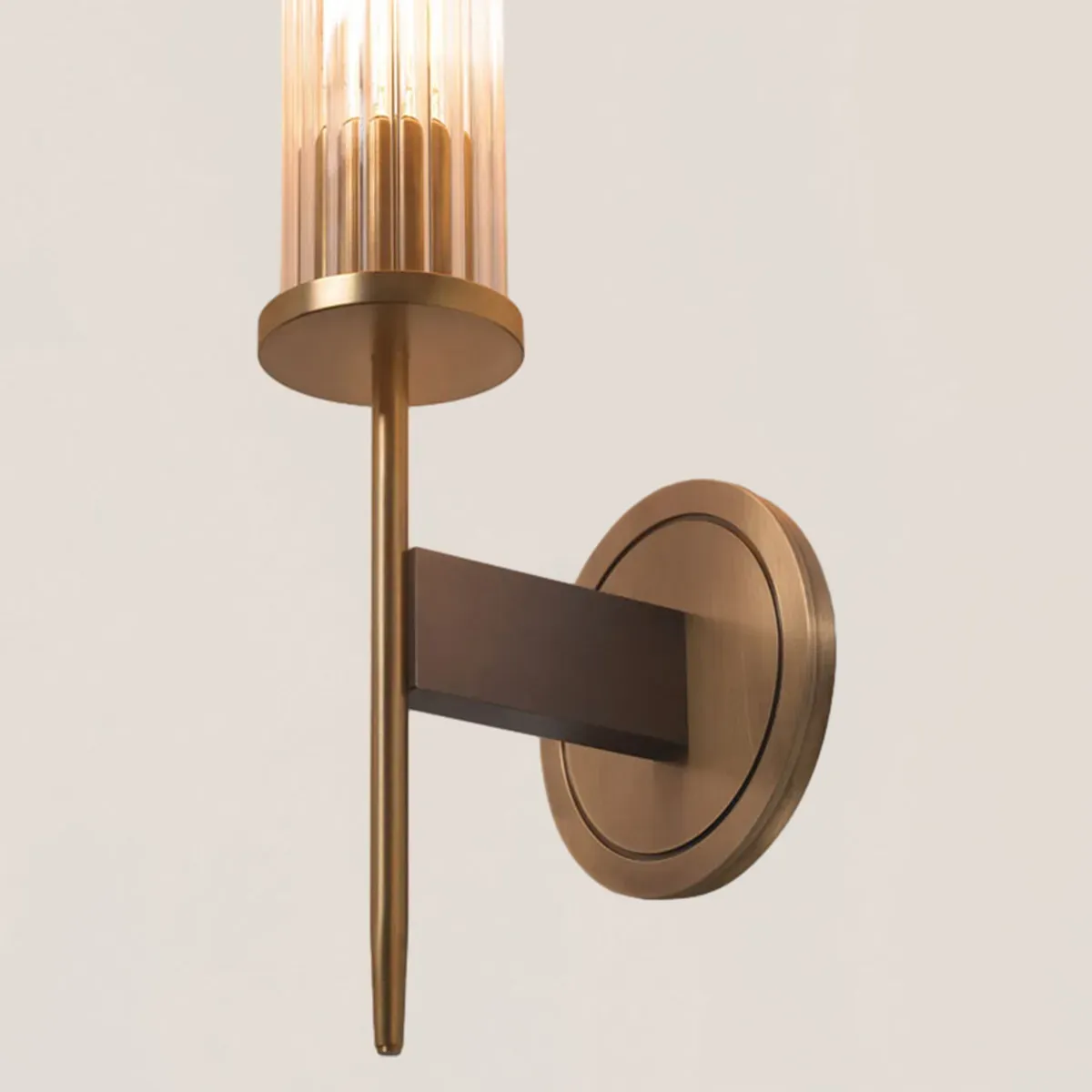 Alouette Brass Glass Wall Sconce-VaseLamps