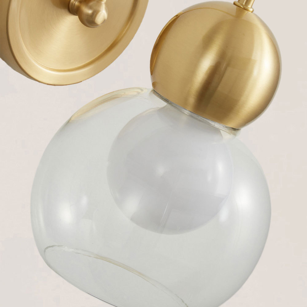 VASELAMPS - Modern Simplicity Clear Glass Wall Sconce-VaseLamps