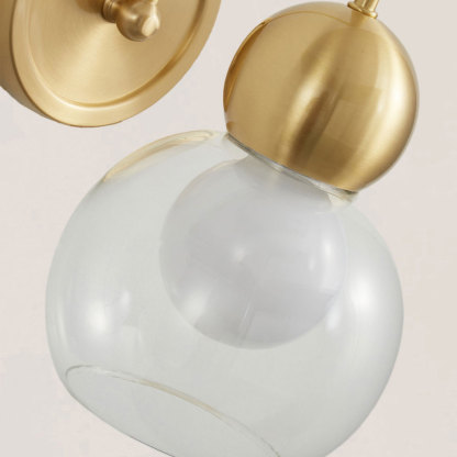 VASELAMPS - Modern Simplicity Clear Glass Wall Sconce-VaseLamps