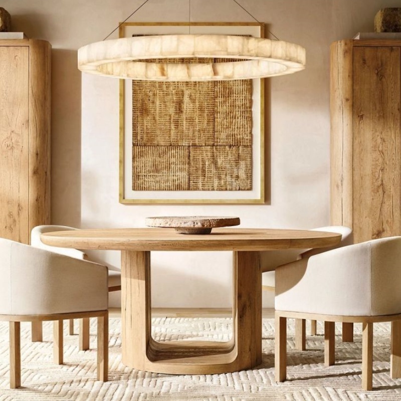 Rivage Calcite Round Chandelier-VaseLamps