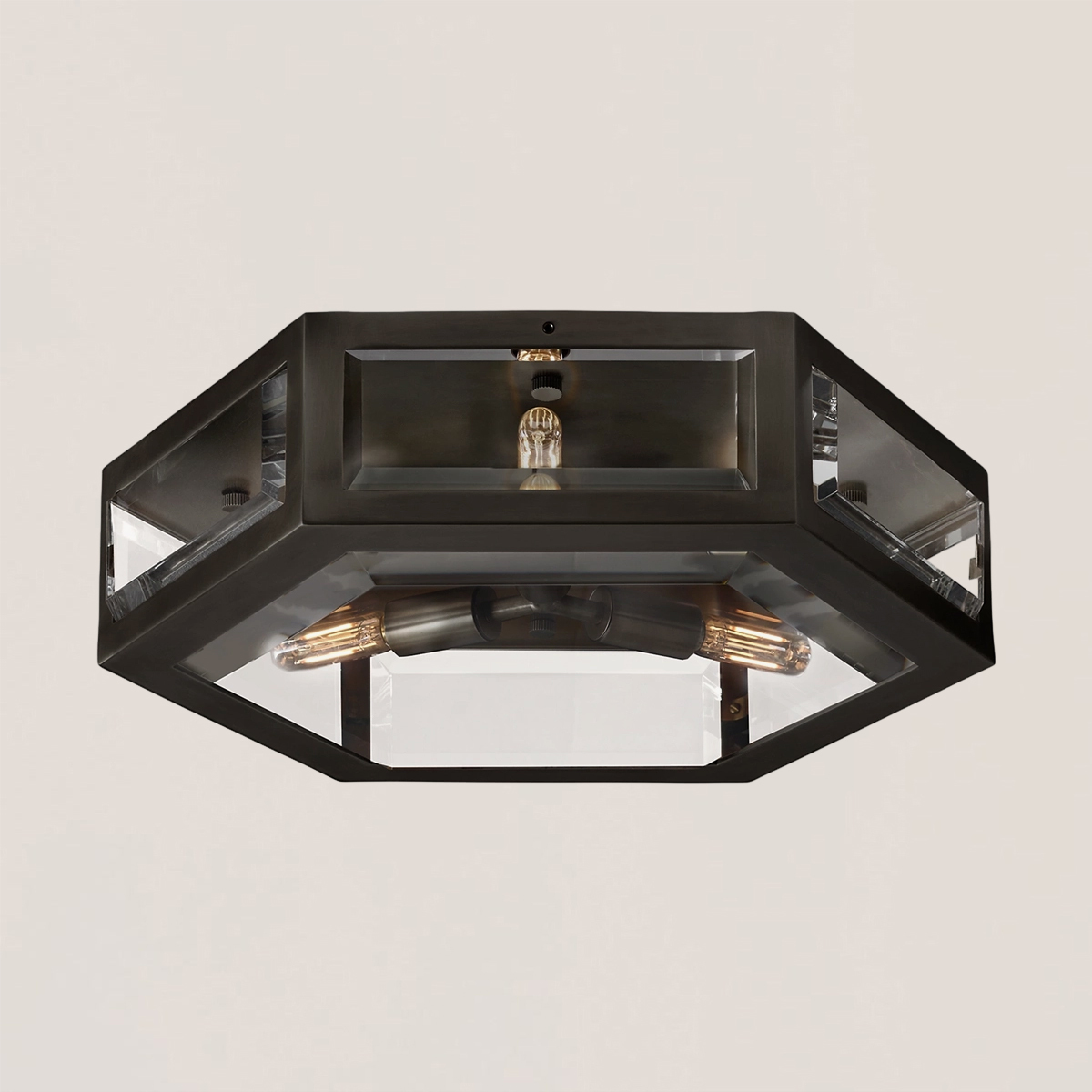 Chevalier Brass Flushmount-VaseLamps