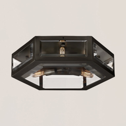 Chevalier Brass Flushmount-VaseLamps