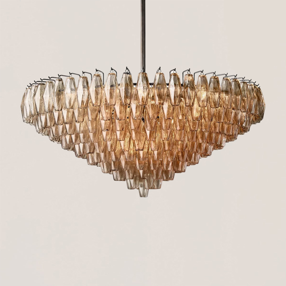 Chiara Glass Tiered Round Chandelier-VaseLamps