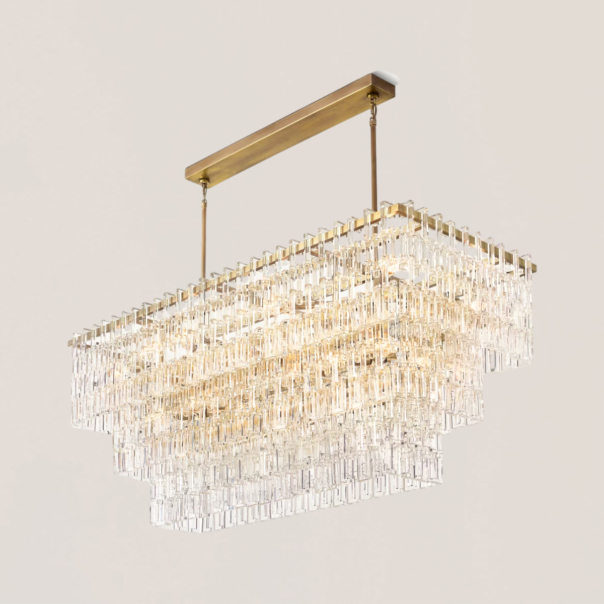 Marignan 3/4-Tier Rectangular Chandelier-VaseLamps