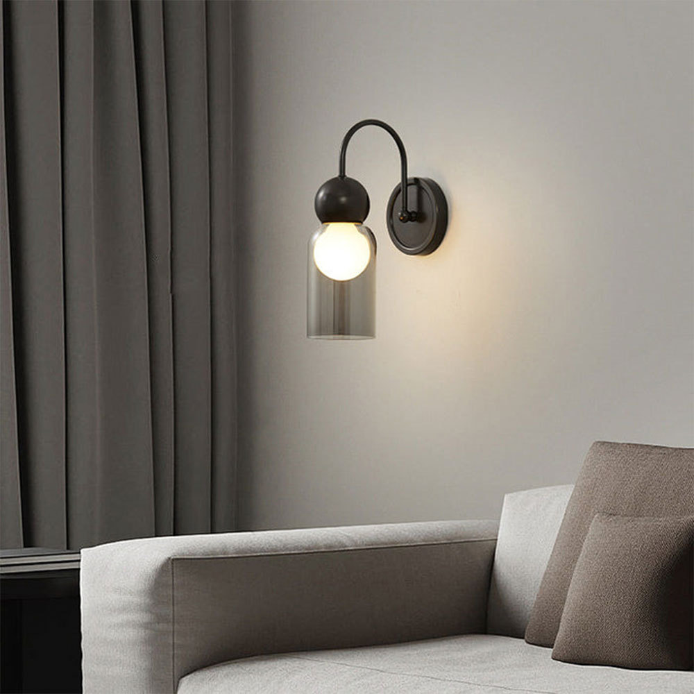 VASELAMPS - Modern Simplicity Clear Glass Wall Sconce-VaseLamps