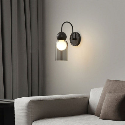 VASELAMPS - Modern Simplicity Clear Glass Wall Sconce-VaseLamps