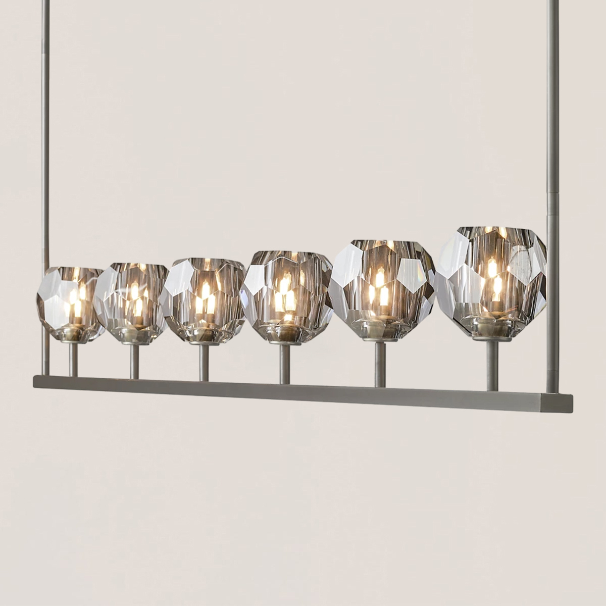 Boule De Crystal Linear Chandelier-VaseLamps