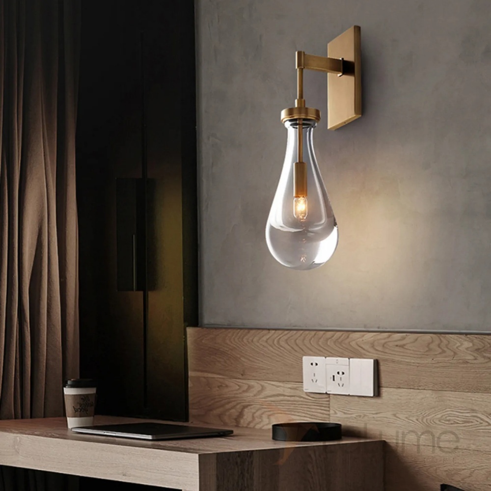 Raindrop Glass Wall Sconce-VaseLamps