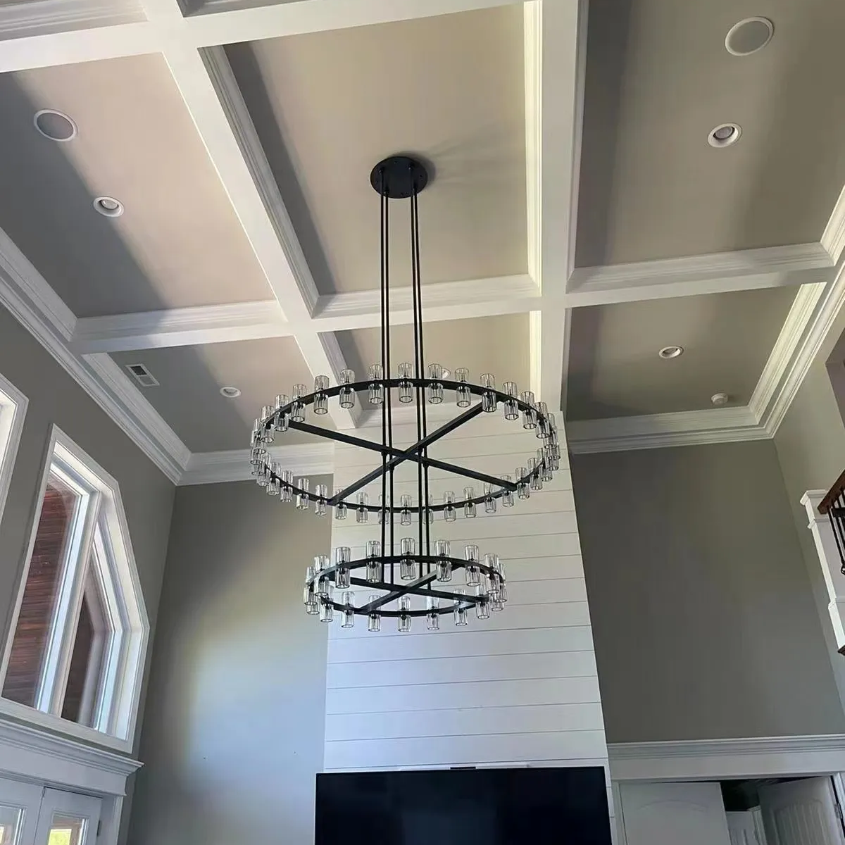 Arcachones Led Round Two-tier Chandelier 60"