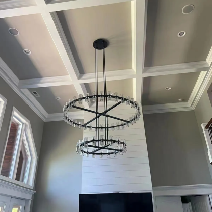 Arcachones Led Round Two-tier Chandelier 60"